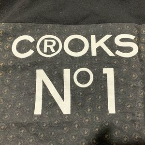 Crooks and Castles No 1 T-Shirt Medium Black